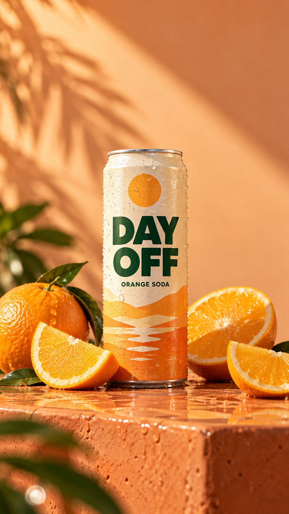Fictional Day Off orange soda product
